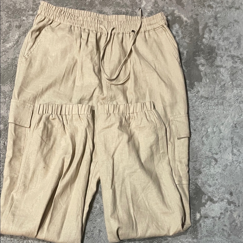 Love Tree Cream Track Pants NWOT